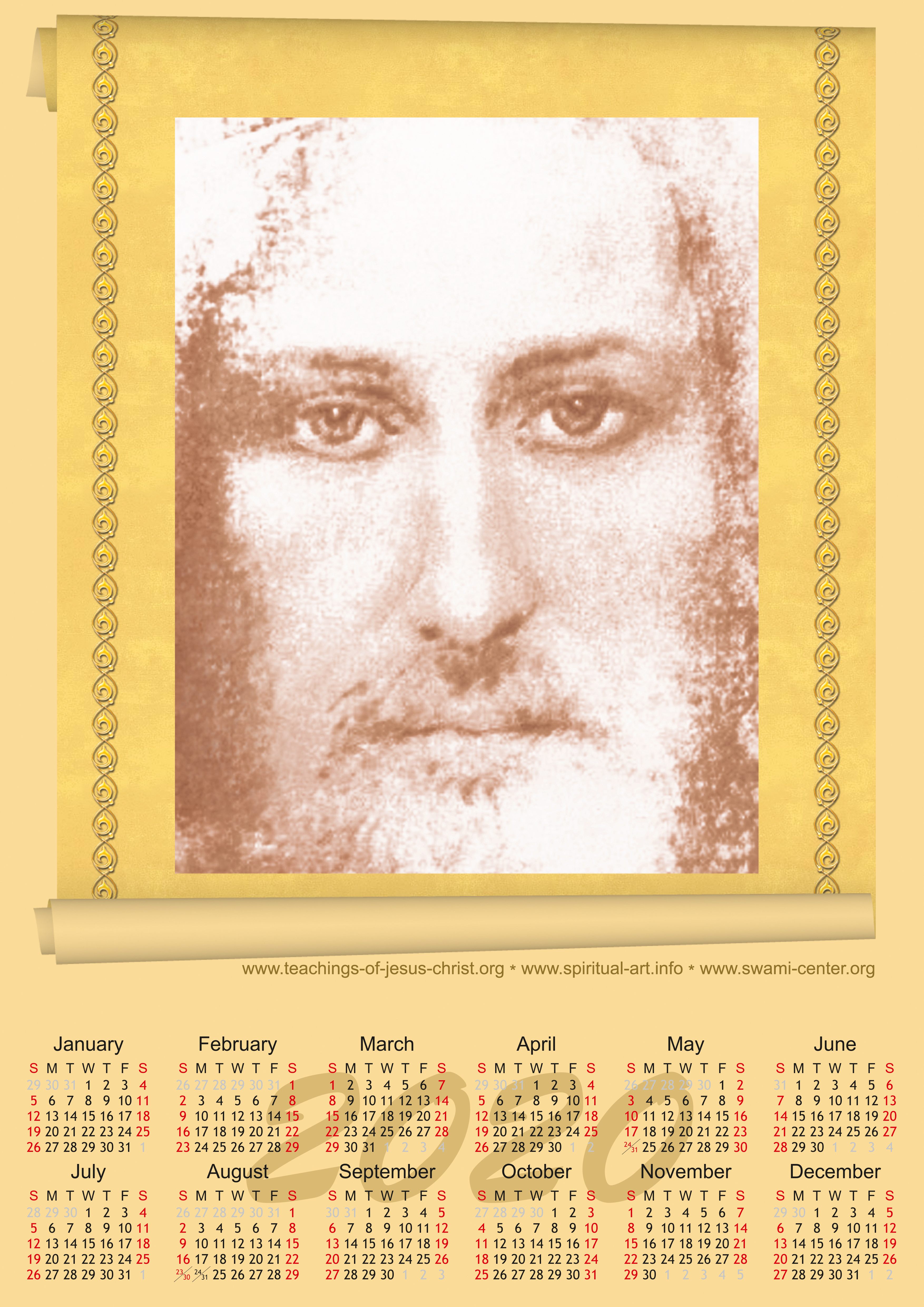 Jesus Christ calendars and others